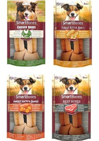 Resim Smartbones 4 Çeşit Karma Medium Köpek Ödülü 2 Li 158 Gr. X 4 Adet 