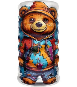 Resim Bebo Store Extreme Outdoor Spor , Motorcu Ve Bisiklet Kullananlara Özel Desenli Buff Boyunluk Bandana Balaklava Ayı-204 Çok Renkli 