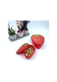 Resim Buffer 2'li İç İçe Geçebilen Çilek Model Saklama Ve Beslenme Kabı Seti 550 Ml + 250 Ml Çok Renkli 
