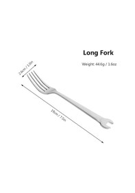 Resim Jokmae "pratik 304 Paslanmaz Çelik Anahtar Şekilli Çatal Kaşık Bıçak Seti - Taşınabilir 4 Parça" 