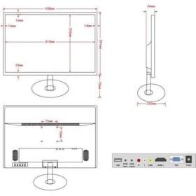 Resim LED19HV 19'' 5ms LED Ekran Monitör 