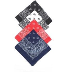 Resim Herşey Nota Pamuk 4'li Etnik Desenli Fular Bandana Paket 1720 Çok Renkli 
