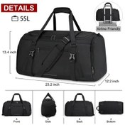 Resim Motion003 Raınsmore Unisex 55l Siyah Spor Çantası Ayakkabı Bölmeli Dayanıklı Fitness Seyahat Çantası Siyah 