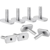 Resim Bueattuh 8 Pcs Kayak Rayı/track M6 Vidalar ve Fındık T Yuva Cıvatası Yedek Paslanmaz Çelik Dişli Montaj Cıvatası Kayan Aksesuarları (Yurt Dışından) 