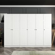 Resim Minar Kale 190 cm 6 Mebran Kapaklı 2ç Dolap - Beyaz 
