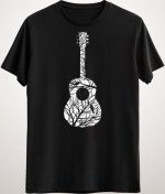 Resim GreenMint Unisex Siyah Wood Gitar Guitar 
