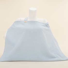 Resim Çift Katlı Muslin Emzirme Önlüğü - Bebe Mavisi Müslin 