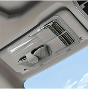 Resim Chuangyinshop Sunum Gri Deri Araç Organizerı Camlık Saklama Gözlüklük Kart Yuvalı 