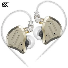 Resim Kz Zsn Pro 2 Hibrit Sürücü 1ba + 1dd Kulak İçi Metal Kulaklık Hıfı Bas Kulaklık Gold No Mic 