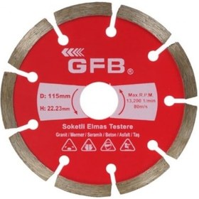 Resim Gfb 2389 Soketli Elmas Beton Mermer Granit Kesici 180 Mm 