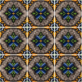 Resim Can Seramik 10*10 cm Cç-63 Kütahya Çini Karo ( 5'li 1 Paket ) 