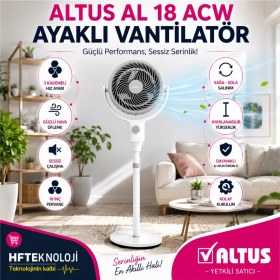 Resim Altus Aroma Bölmesi ve 3 Hız Ayarı ile Al 18 Acw Ayaklı Vantilatör 