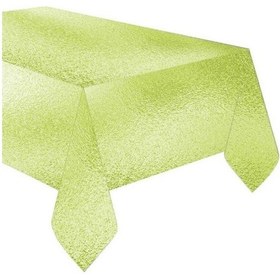 Resim Metalize Masa Örtüsü Açık Yeşil 