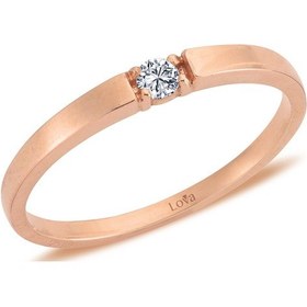 Resim Lova G Renk 0,07 Karat Pırlanta Tektaş Yüzük - 1040212 