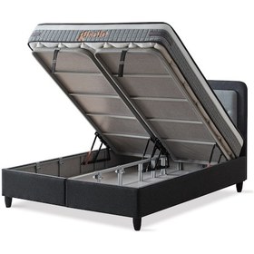 Resim Gisela Modeli Full Ortopedik Çift Kişilik Pedli Yataklı Baza Ve Başlık Takımı 3 Lü Set 160 x 200 