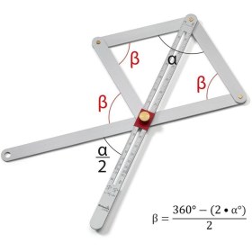 Resim HULTAFORS COMBI Alüminyum Açı Ölçer 252003 