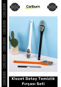 Resim Özel Üretim Silikon Tırtıklı Hijyenik Banyo Ergonomik Pratik Klozet Detay Temizlik Fırçası Seti 