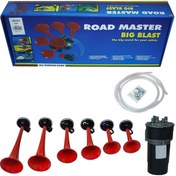 Resim Oto Havalı Korna Baba Melodili 6 Borulu 12 Volt 