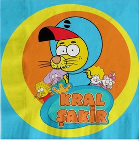 Resim 16lı Kral Şakir Action Kağıt Peçete 33x33cm 