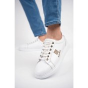 Resim Bulutmod Beyaz Erkek Hakiki Deri Lacoste Tarzı Casual Ayakkabı - Beyaz - 42 