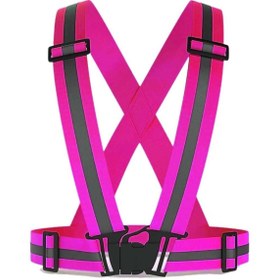 Resim tolstoy Yüksek Görünürlüklü Reflektörlü Klipsli Ayarlanabilir Motorcu Ikaz Yeleği 