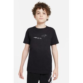 Resim Fotoğraf Makinası Full Body Camera Baskılı Unisex Çocuk Siyah T-Shirt 