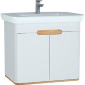 Resim Sento 60785 Lavabo Dolabı, Kapaklı, 80 cm, Mat Beyaz 