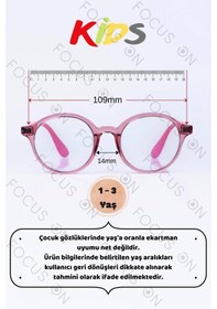 Resim Focus On KS006-C14-EKRAN Pembe 1-3 Yaş Mavi Işık Filtreli Çocuk Ekran Gözlüğü 