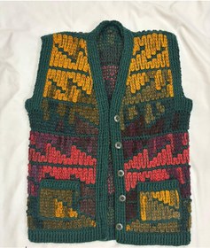 Resim Özgürhandmade Kadın El Örgüsü Yelek Haki Yeşil 