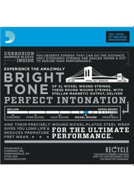 Resim D'addario Exl140-8 Elektro Tel Set Gtr Xl Lıte/Hvy Bot 8 Telli 10 