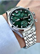 Resim Quantum Fonksiyonlu Gümüş-Yeşil Renk 10 ATM Safir Cam Çelik Kordon Çelik Kasa Erkek Kol Saati 1209.370MR 