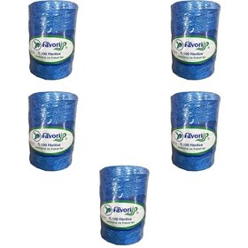 Resim Favori İp 5000 Denye -0.8 Mm- Ambalaj Ve Paket İpi Naylon Burgulu Örgü Çamaşır İpi - Mavi - 10 Adet 
