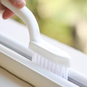 Resim 1 adet Ergonomik Beyaz Aralık Temizleme Fırçası Sert Kıllarla - Banyo Köşeleri, Fayans Derzleri & Mutfak Zeminleri için İdeal - Rahat Tutuş için Dayanıklı Plastik Sap, Banyo Temizlik Araçları 