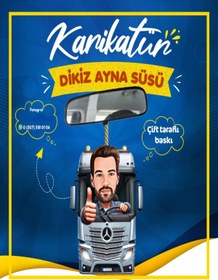 Resim wonderlike Uzun Yol Şöförü Kamyon Tır Dorse Ahşap Dikiz Ayna Süsü 