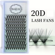 Resim CINNIE EYE Lüks 20D Vizon Yapay Kirpikler - Hazır Fanlar, Kısa Sap, C/D Kıvrım, Kalın & Kabarık Başlangıçlar İçin 