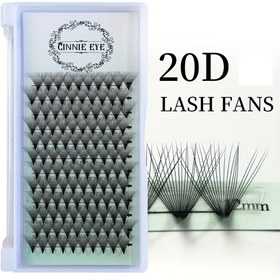 Resim CINNIE EYE Lüks 20D Vizon Yapay Kirpikler - Hazır Fanlar, Kısa Sap, C/D Kıvrım, Kalın & Kabarık Başlangıçlar İçin 