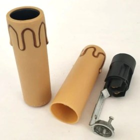 Resim Marketcik Büyük Sarı E14 Mum Duy Dekoratif Standart Avize Ampul Duyu 