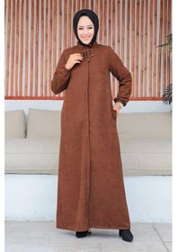 Resim Şönil Kumaş Kışlık Comfort Ferace / Taba - F0501 Taba 