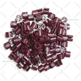 Resim ASKI için BASKILI BORDO (56)' Benden Boncuğu (100 Adet) Bordo 