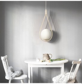 Resim Mirza Tekli Beyaz Silme Sarkıt Beyaz Camlı Modern Sarkıt Mutfak Salon Sarkıt Avize Beyaz 