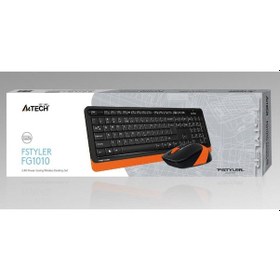 Resim A4 Tech Fg1010 2.4G Turuncu Q Fn-Mm Klv+Optik Mouse Set - 556717989 