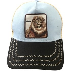Resim Bd Tekstil King Aslan Baskılı Mavi Şapka Mavi 