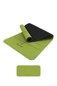 Resim Gymo Hizalamalı 6mm TPE Yoga Matı Pilates Minderi Diz Dirsek Koruyucu Matlı Set Yeşil 