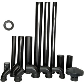 Resim PELET BACA 100 Cm Uzunluk Elektrikli Tam Otomatik Pelet Sobalara Uygun Pelet Soba Baca Borusu ( Çapı 80 mm) 