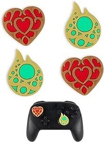 Resim PAWSWORLD Switch Pro Controller Thumb Grips Nintendo Zelda için, Cool Thumbstick Caps PS4 PS5 Controller Xbox Controller Thumbstick Kapakları 4 ADET - Kalp Kapları ve Dayanıklılık Gemileri 