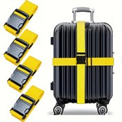 Resim 2/4 adet TSA Sertifikalı Bagaj Kayışı, Ayarlanabilir Hızlı Çıkarma Tokalı Bagaj Kayışı, Valiz Kayışı, Seyahat Valiz Kayışı, Bagaj Stra 