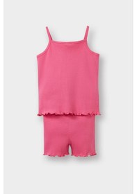 Resim DeFacto Kız Bebek 2'li Takımı Baskılı Askılı Fitilli Kaşkorse Üst Esnek Belli Tayt C1461A525SMPN206 