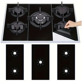 Resim Sunshine022 3 Parça Ocak Koruyucu Seti Dayanıklı Pvc Yüzey Kapakları 4 5 6 Brülör 