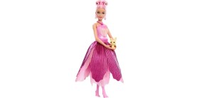 Resim Barbie Petal Pop Lale Elbiseli Bebek JMF57 