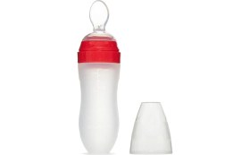 Resim Renkli Silikon Biberon ve Kaşık, 120 Ml, Sağlıklı ve Şık Tasarım 